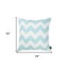18" Aqua Fabric Throw Pillow Cover