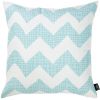18" Aqua Fabric Throw Pillow Cover