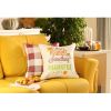 18" Red and White Plaid Throw Pillow Cover