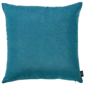 Set of Two 20" Teal Blue Fabric Throw Pillow Covers