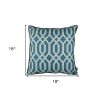 18" Teal Throw Pillow Cover