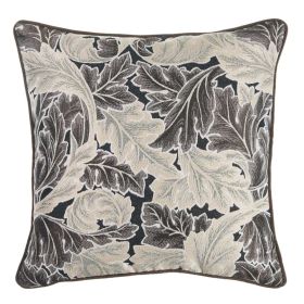 17" Taupe and White Throw Pillow Cover