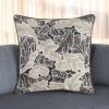 17" Taupe and White Throw Pillow Cover