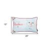 12" X 20" Red and White Christmas Santa Throw Pillow Cover