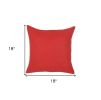 18" Red and Gold Fabrc Throw Pillow Cover