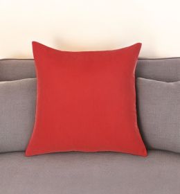 18" Red and Gold Fabrc Throw Pillow Cover