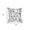 18" X 18" Black and White Polyester Pillow Cover