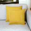 Set of Two 18" Yellow Throw Pillow Covers