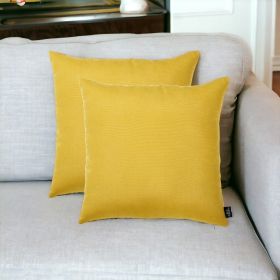 Set of Two 18" Yellow Throw Pillow Covers