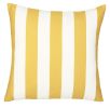 18" Yellow and White Striped Throw Pillow Cover