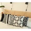 18" Black and White Striped Throw Pillow Cover