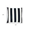18" Black and White Striped Throw Pillow Cover