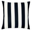 18" Black and White Striped Throw Pillow Cover