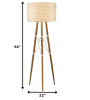 22 X 22 X 66 White Aluminum Floor Lamp