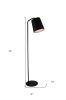 12 X 12 X 73 Black Carbon Floor Lamp