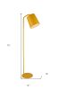 12 X 12 X 73 Yellow Carbon Floor Lamp