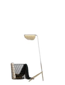 48" Gold Contemporary Geo Floor Lamp
