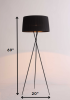 20 X 20 X 69 Black Carbon Floor Lamp