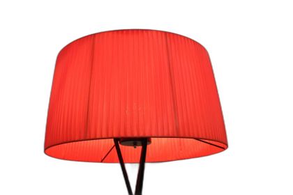 20 X 20 X 69 Red Metal Floor Lamp