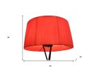 20 X 20 X 69 Red Metal Floor Lamp