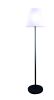 60" Traditional And Trendy Black Metal Floor Lamp With White Shade