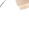 71" Silver Adjustable Arched Floor Lamp With White and Natural Drum Shade
