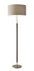 66" Traditional Shaped Floor Lamp With Brown Drum Shade