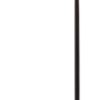 64" Black Tray Table Floor Lamp With Beige Drum Shade