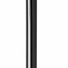 74" Black Nickel Floor Lamp With White Fabric Shade
