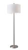 61" Two Light Traditional Shaped Floor Lamp With White Drum Shade