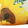 Set of Two 12" X 20" White And Yellow Bee Sunflowers Fabric Lumbar Throw Pillow Covers
