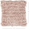 20" Light Pink Cotton Blend Shag Throw Pillow