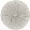 16" X 16" Light Gray Round Velvet