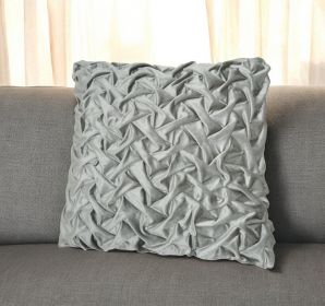 22" Gray Abstract Velvet Throw Pillow With Texture