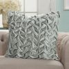 22" Gray Abstract Velvet Throw Pillow With Texture