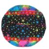 32" X 32" Blue And Pink Round Horoscope Fabric Floor Throw Pillow Cover with Pompoms