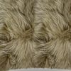 18" Taupe Sheepskin Throw Pillow