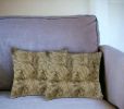 Set of Two 18" Taupe Sheepskin Throw Pillows