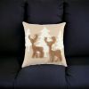Shades of Brown and Cream Deer Decorative Throw Pillow