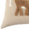 Shades of Brown and Cream Deer Decorative Throw Pillow