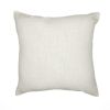 24" Taupe and Ivory Geometric Cotton Blend Throw Pillow With Embroidery