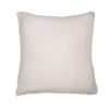 20" Ivory Red and Orange Geometric Cotton Blend Throw Pillow With Embroidery