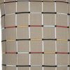 24" Beige Check Cotton Blend Throw Pillow With Embroidery
