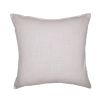 20" White Check Cotton Blend Throw Pillow With Embroidery