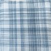 20" Blue Check Cotton Blend Throw Pillow With Embroidery