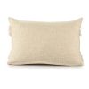 14" X 20" Cream Cotton Throw Pillow With Texture