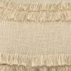 14" X 20" Cream Cotton Throw Pillow With Texture