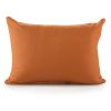 14" X 20" Orange Geometric Cotton Lumbar Throw Pillow