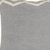 16" X 24" Gray Chevron Cotton Lumbar Throw Pillow