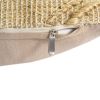 22" Natural Trellis Jute Throw Pillow With Embroidery